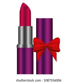 lip with bow female make up