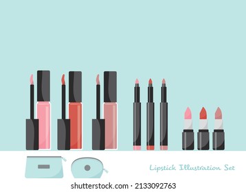 Lip Color Variation Illustration Set