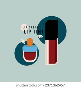LIP CREAM AND LIP TINT VECTOR