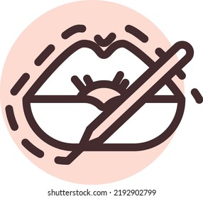 Lip fillers, illustration, vector on a white background.