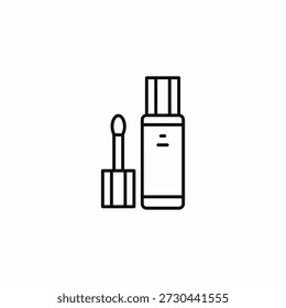 lip gloss aplicador ícone sinal vetor