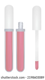Lip gloss container. vector illustration