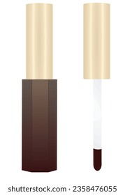 Contenedor de brillo del labio. ilustración vectorial