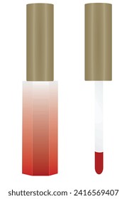 Contenedor de brillo del labio. ilustración vectorial