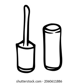 lip gloss of cosmetics hand drawn illustration