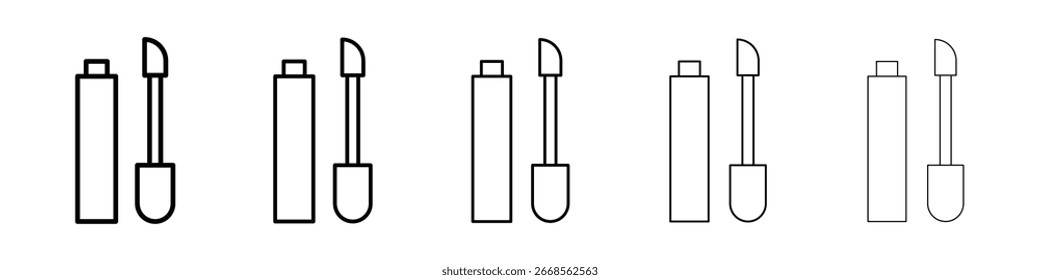 Ícone de brilho labial preenchido conceito de sinal plano para web design.