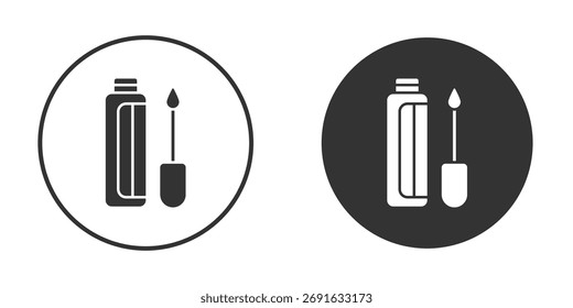 Ícone de brilho labial ilustrações planas. arte vetorial.