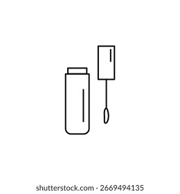 Ícone de brilho labial Vetor plano isolado na ilustração vetorial de contorno para web e app.eps