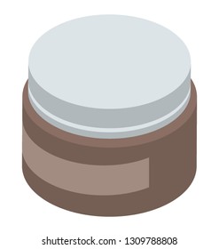 Lip gloss icon in isometric vector