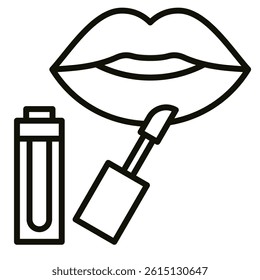 Lip Gloss icon line vector illustration