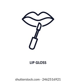 Lipgloss-Symbol. Dünne Linie Lipgloss-Ikone von Beauty und Eleganz Kollektion. Umriss-Vektorgrafik isoliert auf weißem Hintergrund. Editierbares Lipgloss-Symbol kann Web und mobil verwendet werden