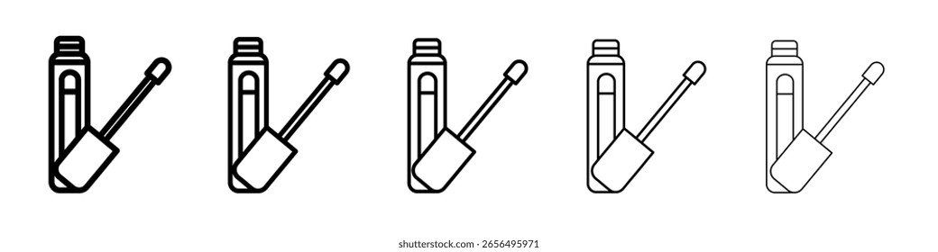 Ícone de brilho labial vetor contorno definir sinal de ilustração