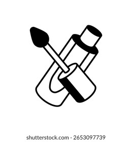 Ilustração de estoque de vetor de ícone de brilho labial