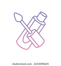 Ilustração de estoque de vetor de ícone de brilho labial