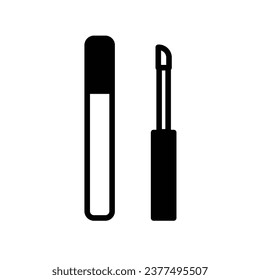 lip gloss icon with white background vector stock illustration