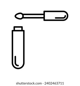 lip gloss icon with white background vector stock illustration