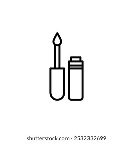 Lip Gloss ícone de linha simples isolado.