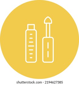 Lip Gloss line circle icon vector image. Can also be used for web apps, mobile apps and print media.