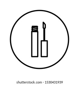 Lip gloss. Universal icon for web and mobile application. Vector illustration on a white background. Editable Thin line.