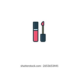 Ilustração de design de arte de ícone de vetor de brilho labial
