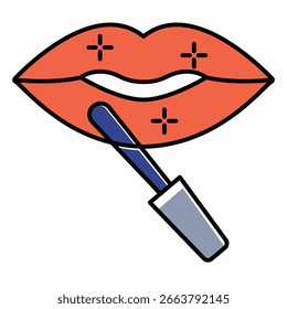 Lip Gloss Vector Icon for Cosmetic Design