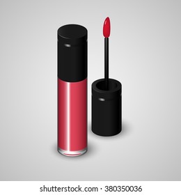 Lip gloss. Vector illustration.