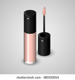 Lip gloss. Vector illustration.