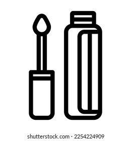 Lip Gloss Vector Line Icon Design