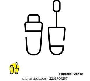 Lip Gloss Vector Line Icon