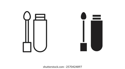 Lip gloss vector web icons set