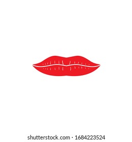 plantilla de diseño gráfico de labios aislado vectorial