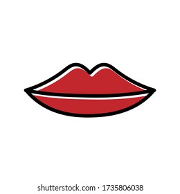 diseño vectorial de icono dibujado a mano labial
