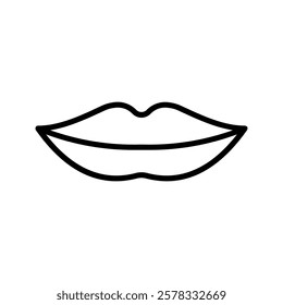 lip icon color editable on white background