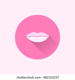 lip icon. flat style
