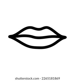 Lip-Symbol-Illustration einzeln auf Vektorsymbol-Stil auf weißem Hintergrund.EPS
