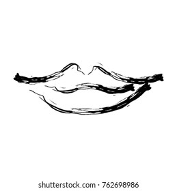 Lip Icon. Isolated on white