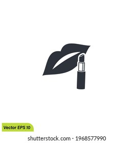 lip icon lipstick symbol vector illustration 