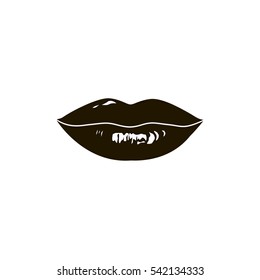 lip icon. sign design