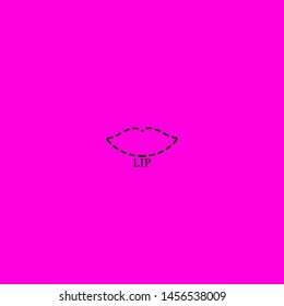 lip icon sign signifier vector