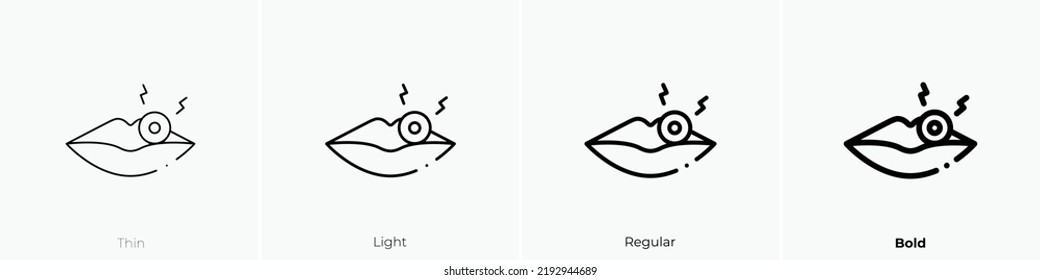 lip icon. Thin, Light Regular And Bold style design isolated on white background