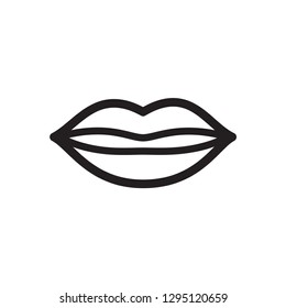 lip icon in trendy flat style 