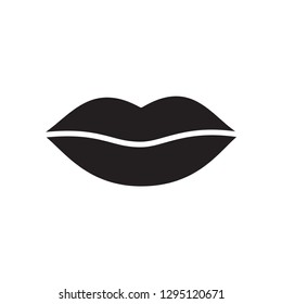 lip icon in trendy flat style 