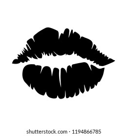 lip icon. Vector concept illustration for design.