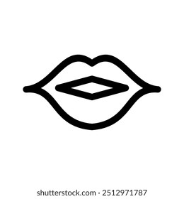Lip Icon Vector Symbol Design Illustration
