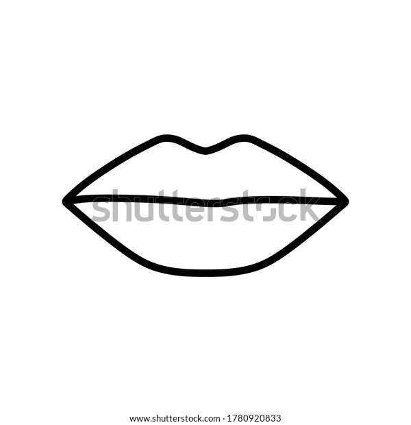 Lip Kiss Icon Vector Sign Symbol Stock Vector (Royalty Free) 1780920833 ...