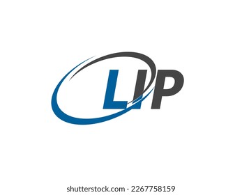 LIP letter creative modern elegant swoosh logo design