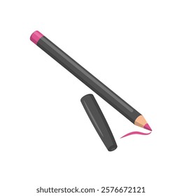 Lip Liner, Cosmetics Vector Illustration Isolated