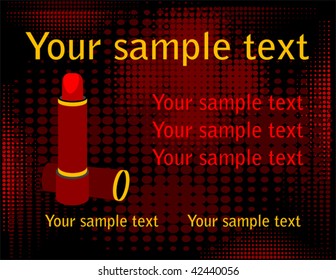 lip liner over halftone background