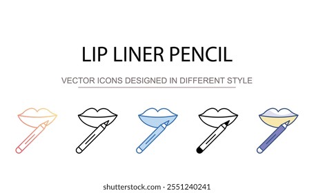 Lip Liner Lápis ícone design com fundo branco ilustração stock