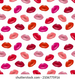 Lip, lipstick, lipgloss pattern, sexy woman colored lips background design